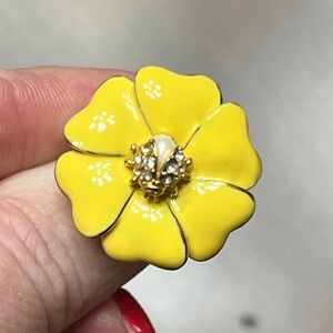 Vintage 2009 Stella & Dot enamel pave bee ring adjustable